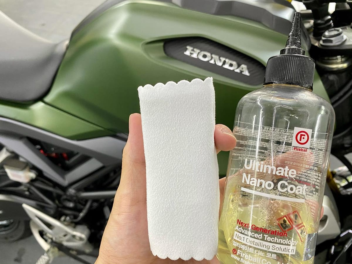 FIREBALL Nano Coating completed for Honda CB150R.