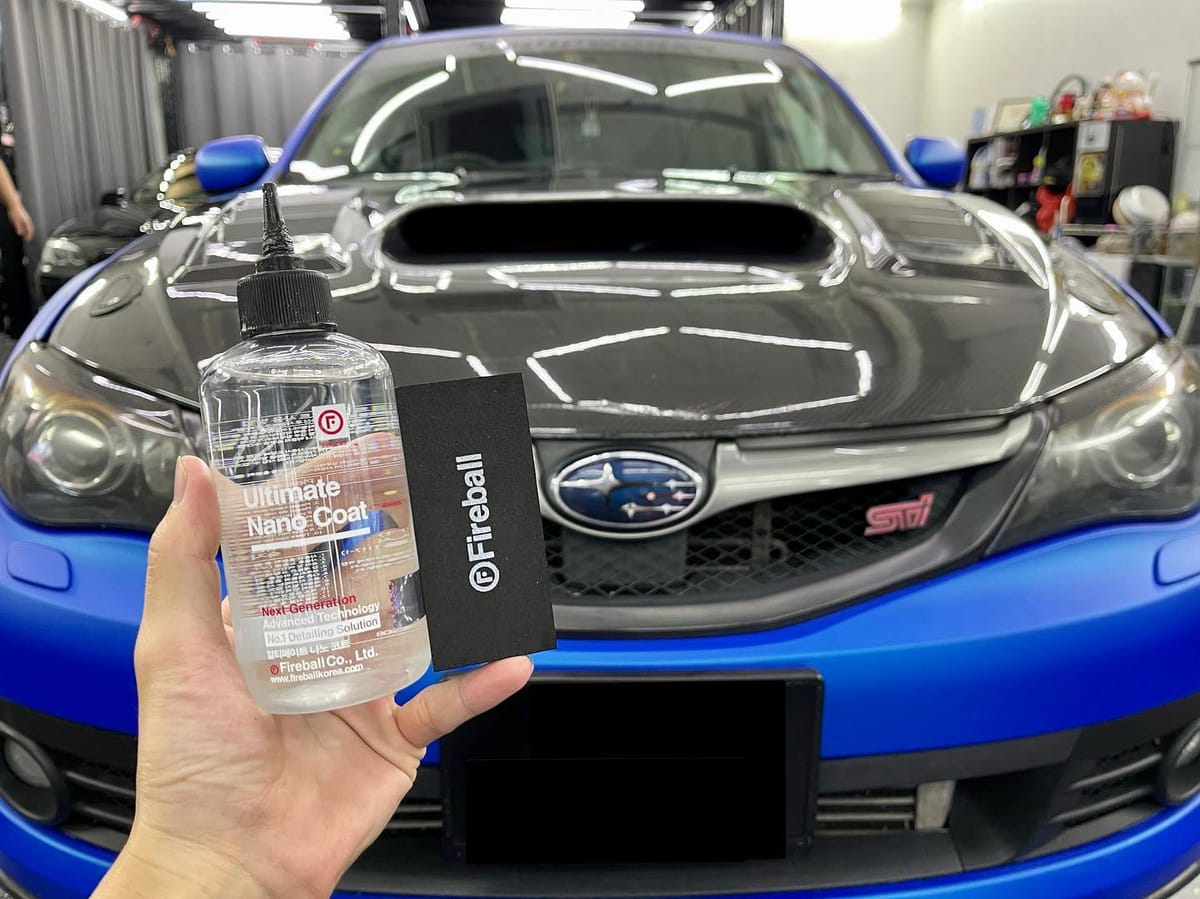 FIREBALL Nano Coating completed for SUBARU S-GT.