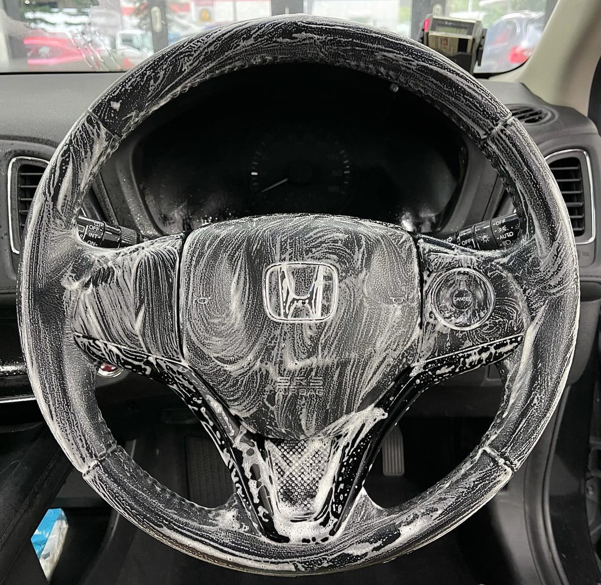 Interior Steam Cleaning completed on Honda Vezel.