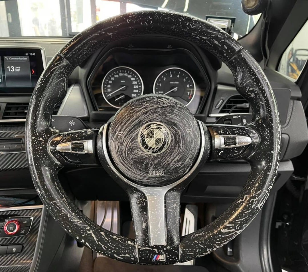 Interior Steam Cleaning completed on BMW 218.