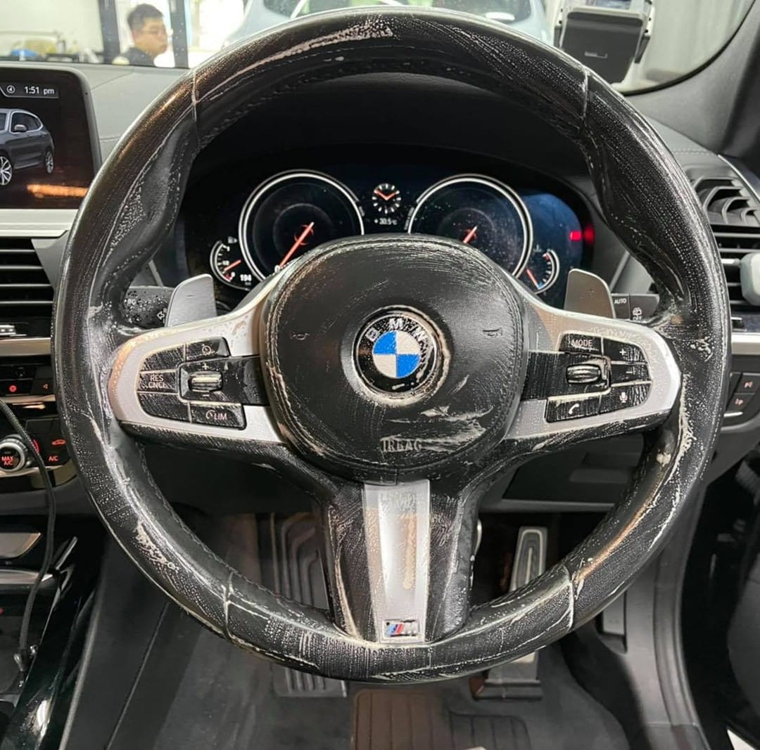 Interior Steam Cleaning completed on BMW X3.