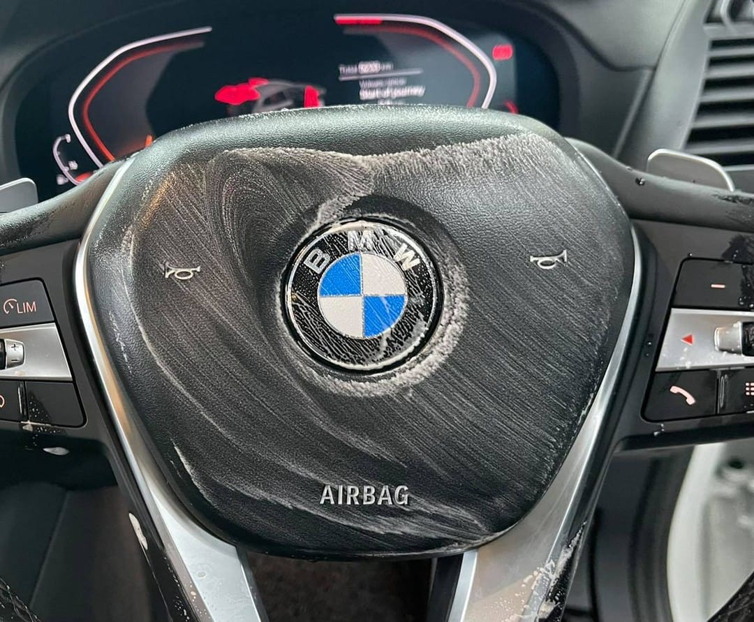 Interior Steam Cleaning Completed on BMW X3.