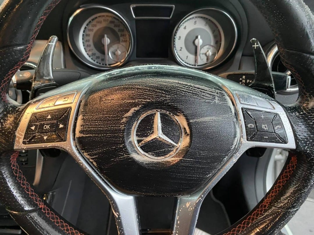 Interior Steam Cleaning Completed on Merc CLA180.