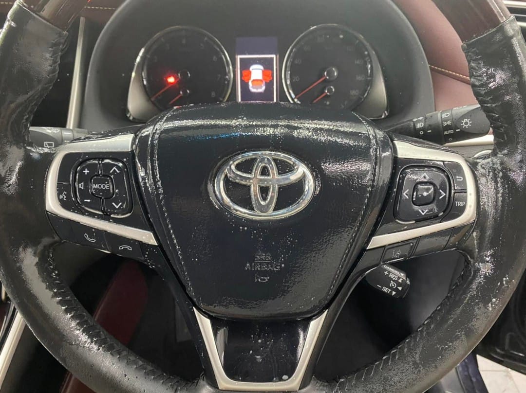 Interior Steam Cleaning  Completed on Toyota Harrier.