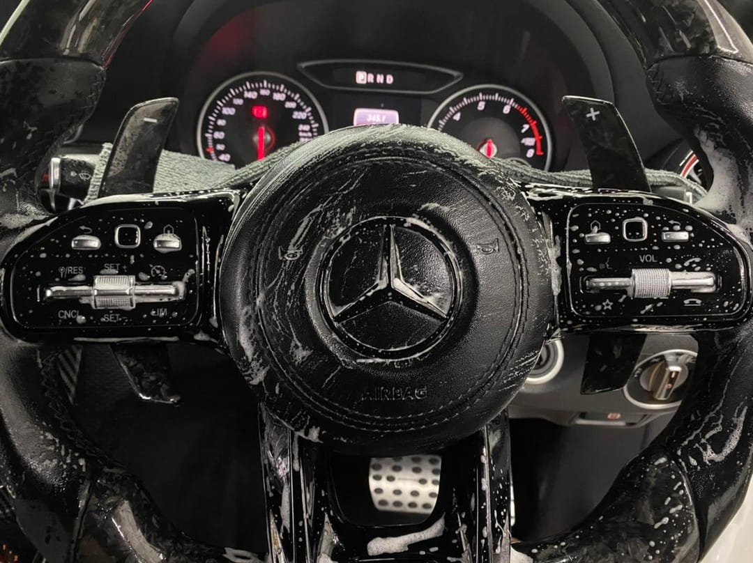 Interior Steam Cleaning  Completed on Mercedes A200.