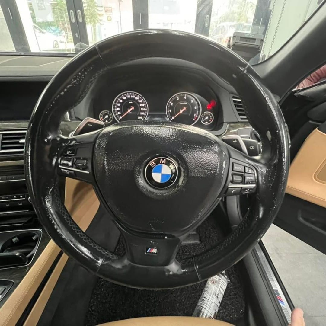 Interior Steam Cleaning  Completed on BMW 740.