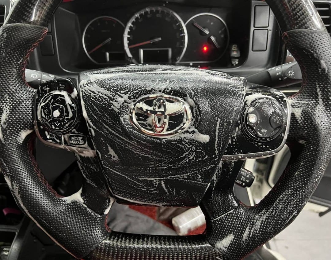 Interior Steam Cleaning  Completed on Toyota Hiace.