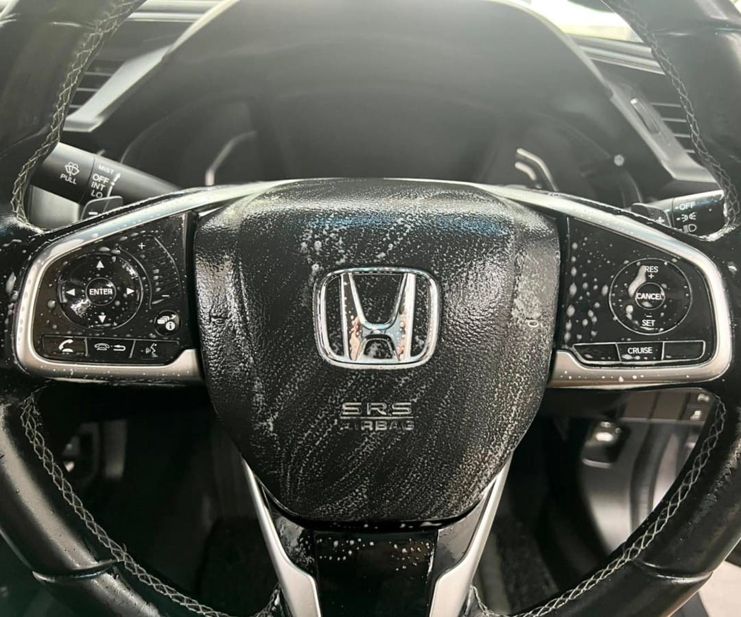 Interior Steam Cleaning  Completed on Honda Civic FC.