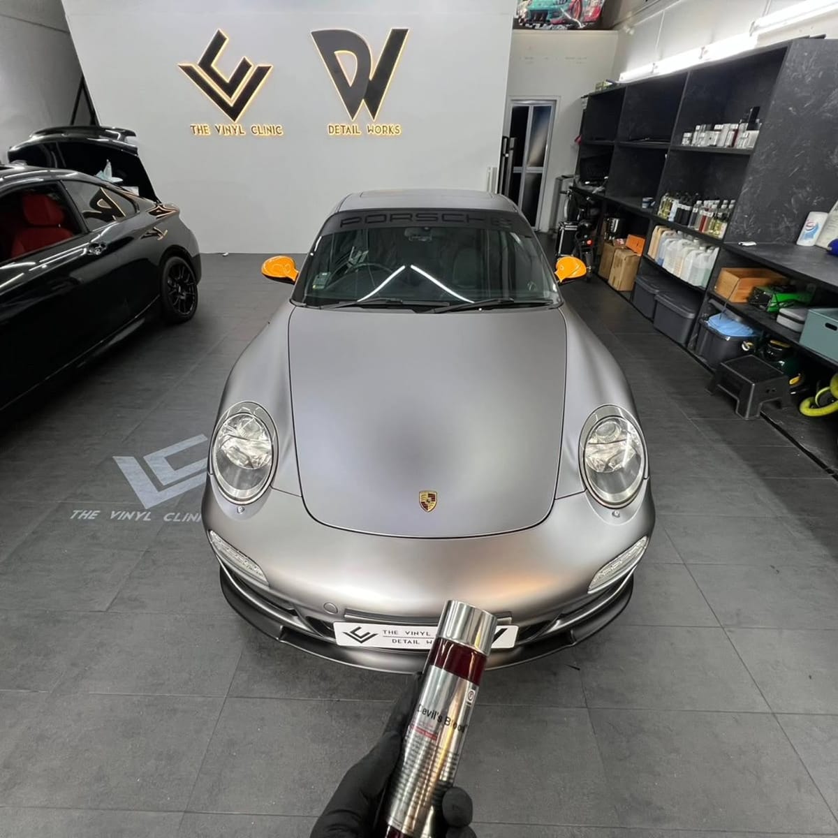 Self healing satin Liquid Metal Silver by @thevinylclinic