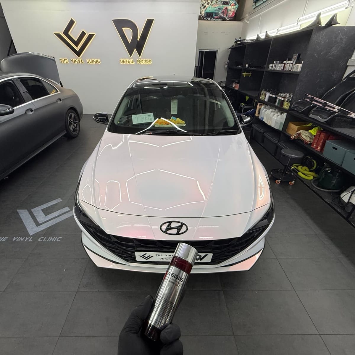 Fireball Aegis on a freshly wrapped Splendid Pink.