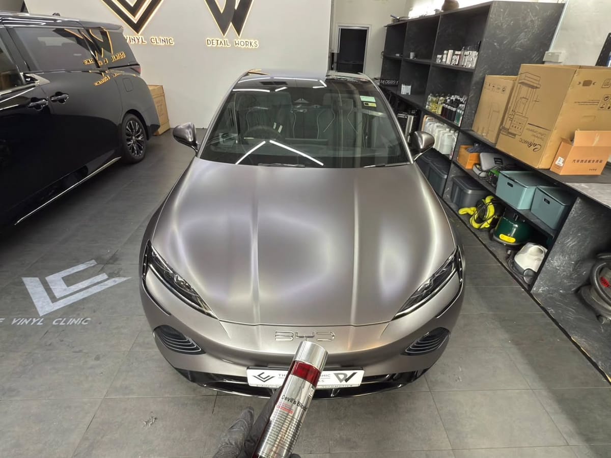 BYD in Satin Metallic Charcoal.