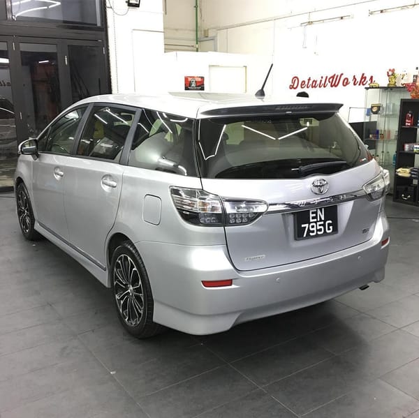 TOYOTA WISH protected with Fireball Fusion Wax. There is ...