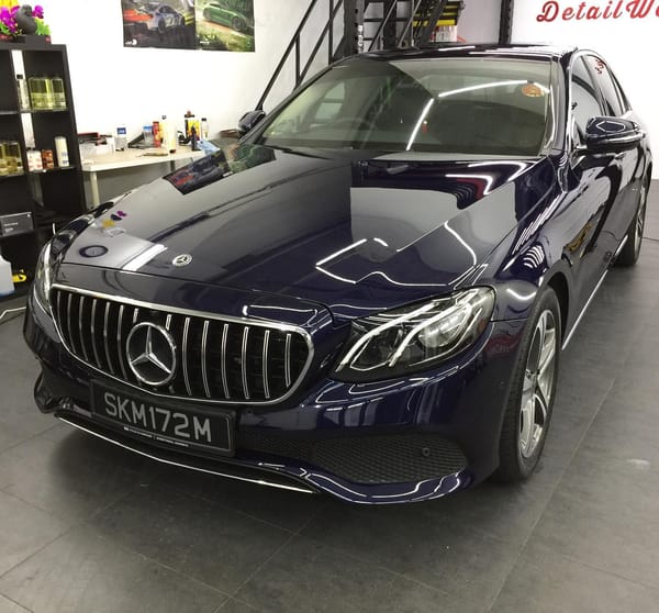 Mercedes-Benz E class coated with 2 layers of Fireball Bu...
