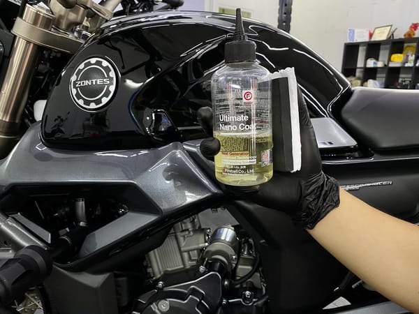 FIREBALL Nano Coating completed for Zontes Bike.