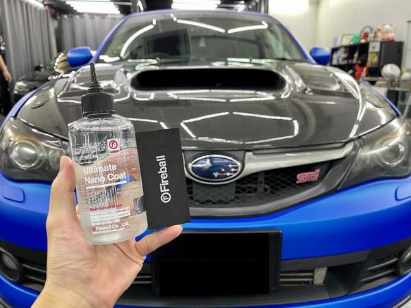 FIREBALL Nano Coating completed for SUBARU S-GT.