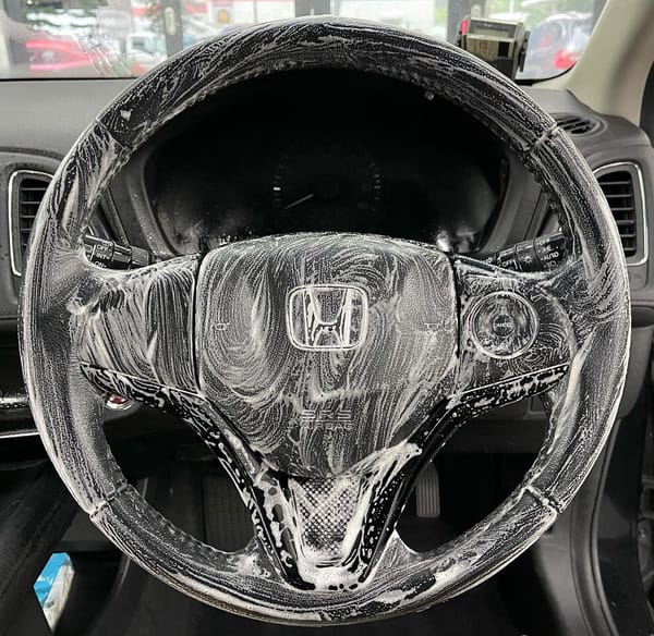 Interior Steam Cleaning completed on Honda Vezel.