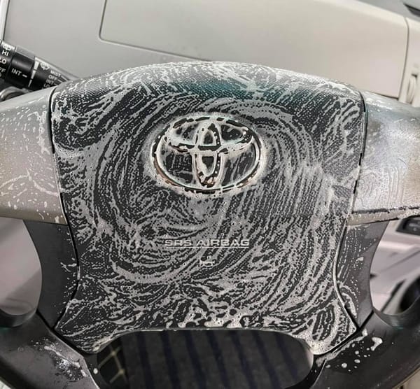 Interior Steam Cleaning completed on Toyota Estima.