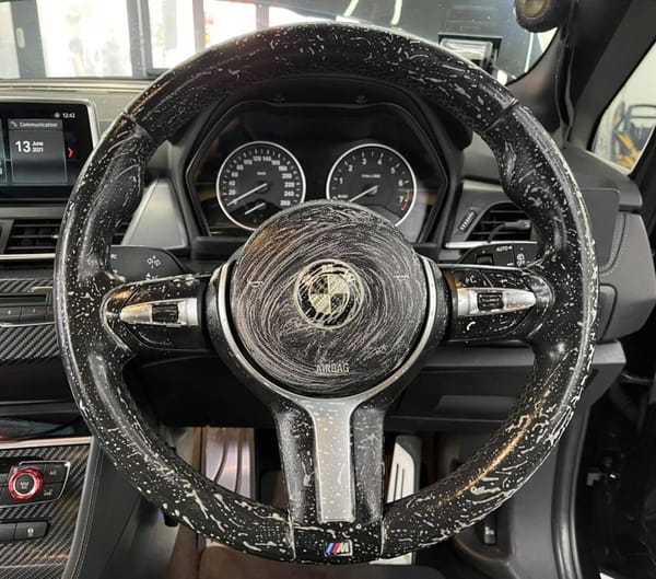 Interior Steam Cleaning completed on BMW 218.