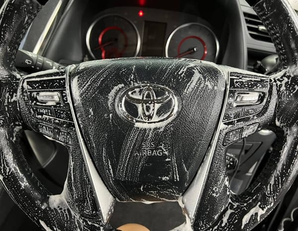 Interior Steam Cleaning  Completed on Toyota Vellfire.