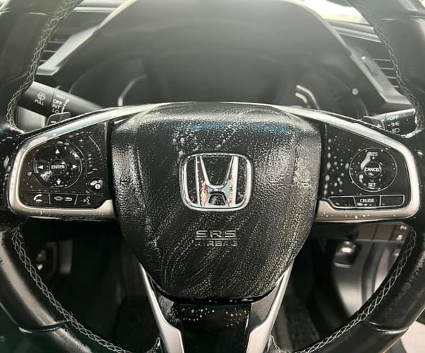 Interior Steam Cleaning  Completed on Honda Civic FC.