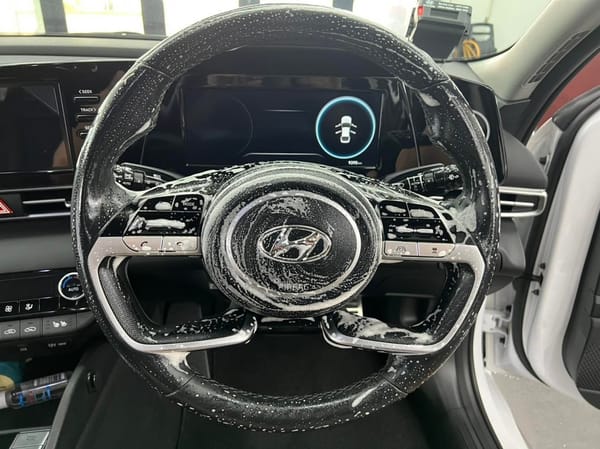 Interior Steam Cleaning Completed on Hyundai Avante.