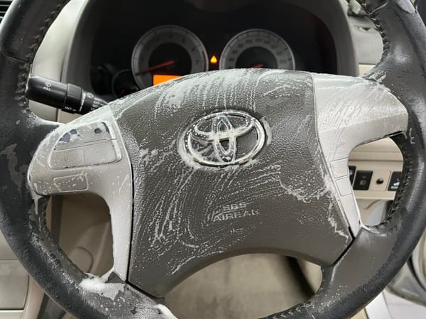 Interior Steam Cleaning Completed on Toyota Altis.