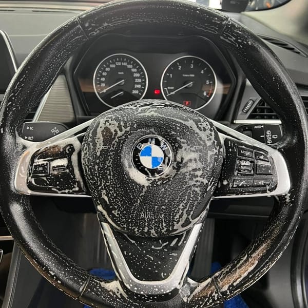 Interior Steam Cleaning Completed on BMW 2 Series.