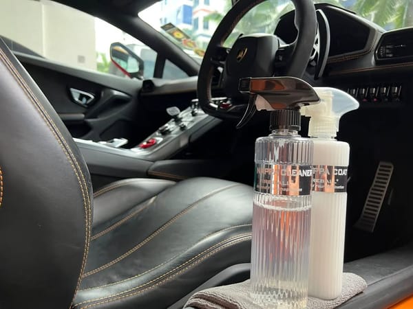 Interior Steam Cleaning Completed on Lamborghini Huracan.