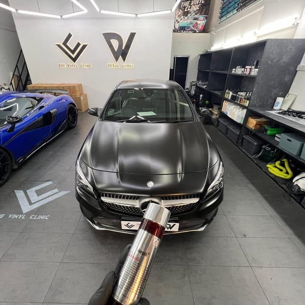 Fireball Aegis 7H Ceramic Coating on Satin Black.